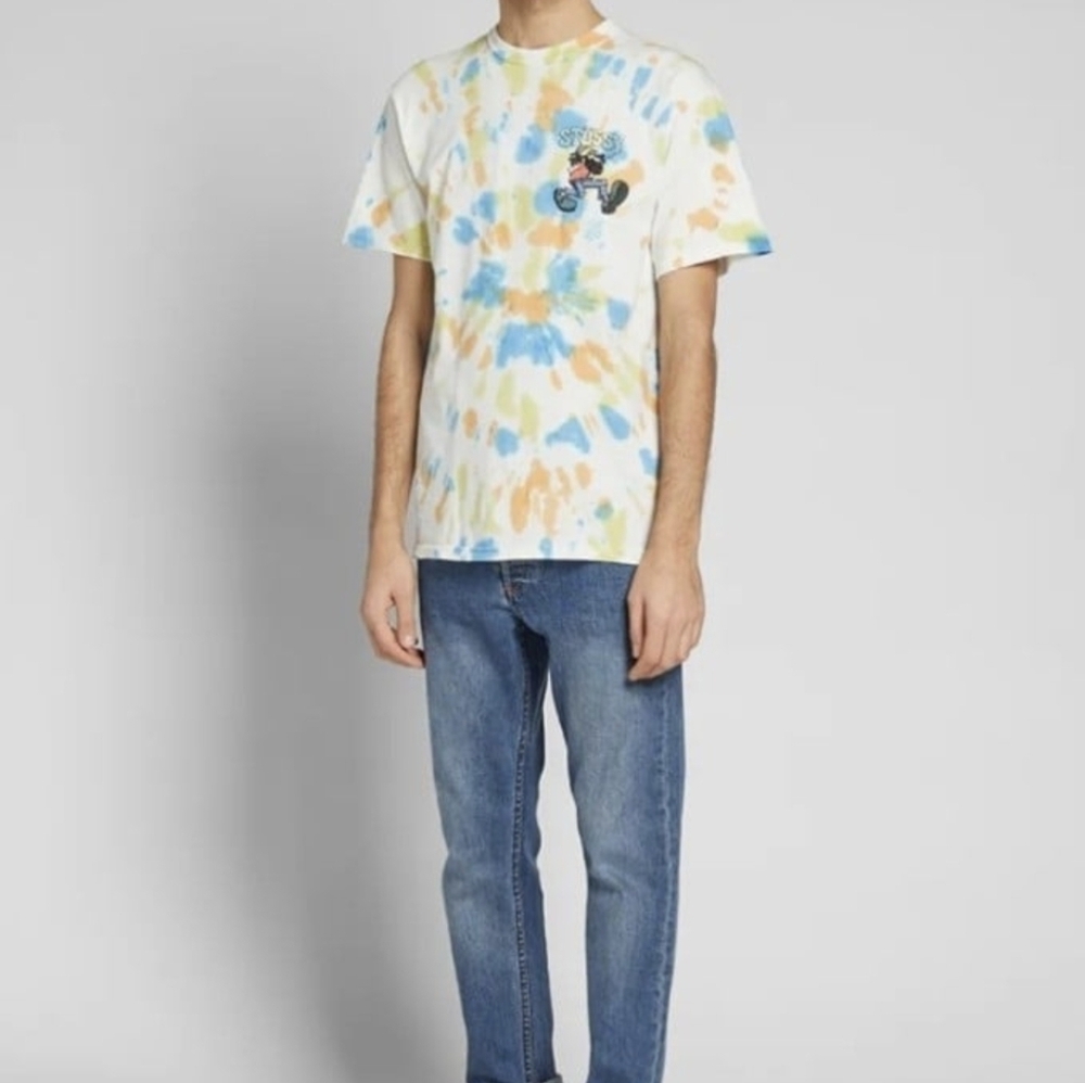 Stussy Mr. Natty Tee in White & Blue. - Picture 5 of 12
